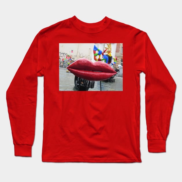 Paris Place Igor Stravinsky Fountain Long Sleeve T-Shirt by BlackBeret